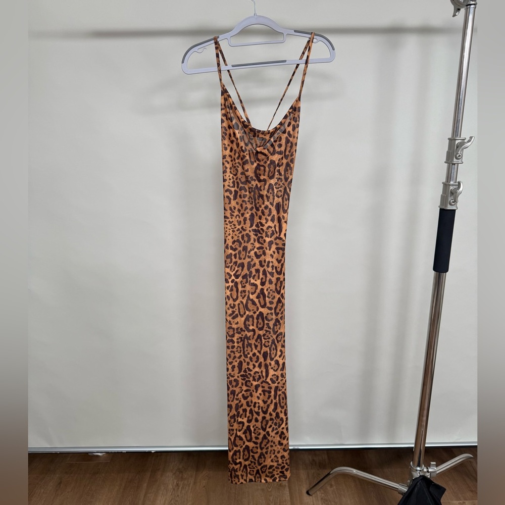 Sheer leopard dress